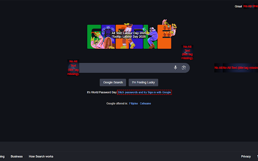 Alt Text Viewer :: Extension used to view Alt Text on image and svg tags How to use it just setup the Keyboard shortcut of this extension.
