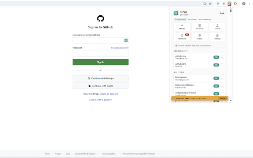 N-Pass :: Zero-knowledge password manager — Chrome / Firefox / Edge extension.