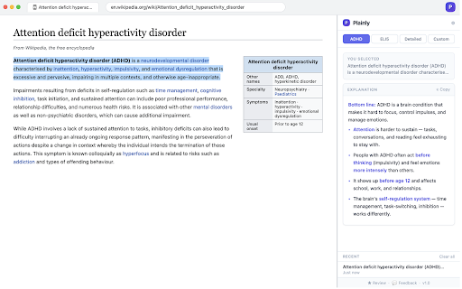 Plainly :: Highlight anything. Understand everything. Simple explanations for any text — built for ADHD and everyone who reads.