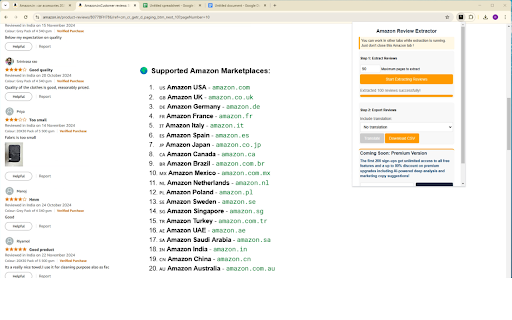 Amazon Review Extractor :: Extract and analyze Amazon product reviews with language translation support