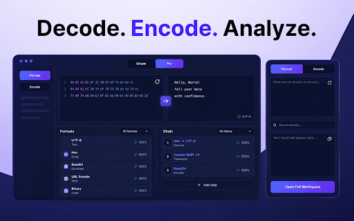Hex Decoder :: Smart Hex Decoder — easy hex to ascii conversion with built-in base64 decode for developers.