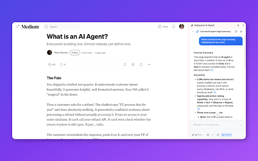 Sidecore AI :: AI assistant in Chrome Side Panel — summarize pages, ask questions about tabs, use your own LLM provider.