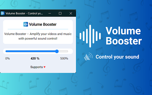 Volume Booster - Control your sound :: Volume Booster – Boost sound for videos or music on any tab. Enjoy powerful volume control and bass boost right in your browser.