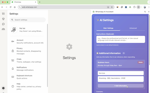 WhatsApp AI Assistant :: Generate AI-powered responses in WhatsApp Web
