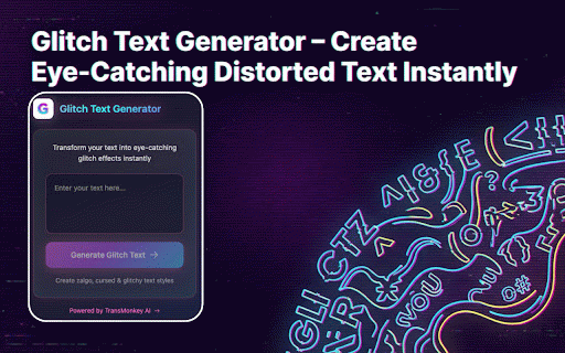 Glitch Text Generator :: Use a mix of special characters to create a distorted. make broken, distorted Glitch text for social posts and designs.