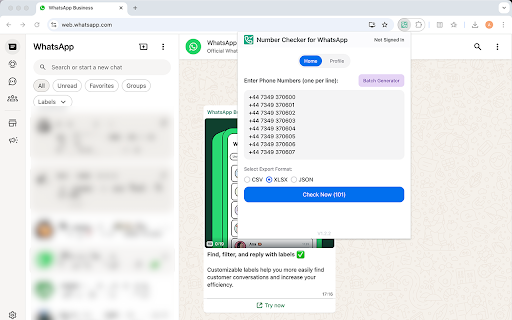 Number Checker for WhatsApp – Validate, Search & Lookup :: Bulk WhatsApp number filter and verification — fast, secure, and privacy-first.