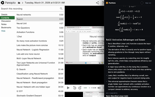 PanNote — AI Lecture Notes :: Detects Panopto lectures and generates structured AI notes in a side panel.