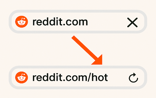 Reddit Hot as Default :: This extension redirects Reddit to the Hot page by default, thus avoiding the Best filter which is actually the Worst.