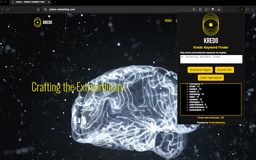 Kredo Competitor Keyword Finder :: Analizza le keyword principali delle pagine competitor in un click