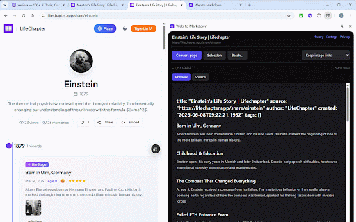 Web to Markdown :: Convert any webpage to clean Markdown. Local-first, no account, no servers.
