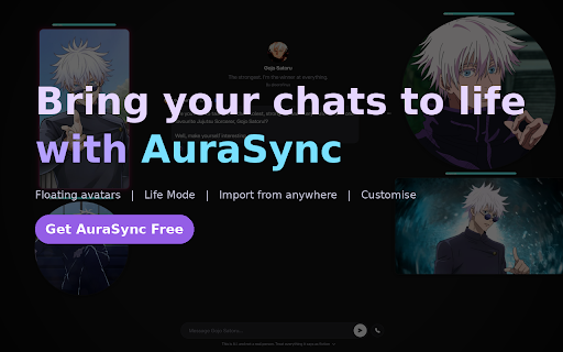 AuraSync :: AuraSync: Floating avatar bubbles, reactions, life mode & immersive enhancements.