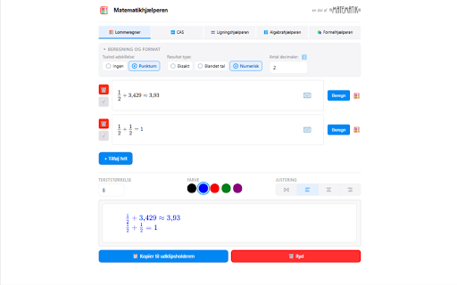 Matematikhjælperen :: Indsæt matematiske udtryk i Google Docs og Word Online med Matematikhjælperen
