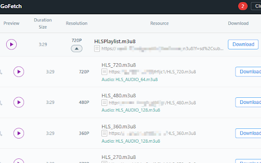 GoFetch - Video Downloader for HLS(m3u8) & MP4 :: Video downloader for web videos and live HLS/fMP4 streams