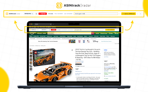 ASINtrack Radar - Amazon Product Visit History Tracker :: See instantly if you’ve visited an ASIN before and stop re-analyzing the same products. Track visits, add notes and source faster.