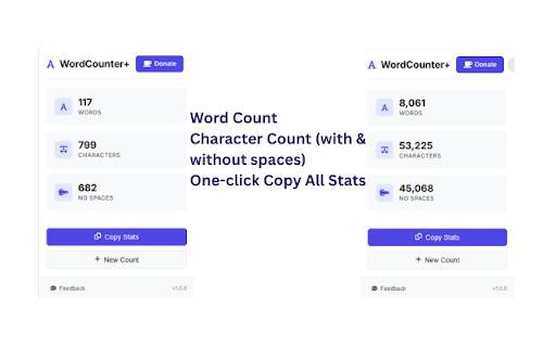 WordCounter :: Count words and characters in selected text across the web with beautiful UI and powerful features