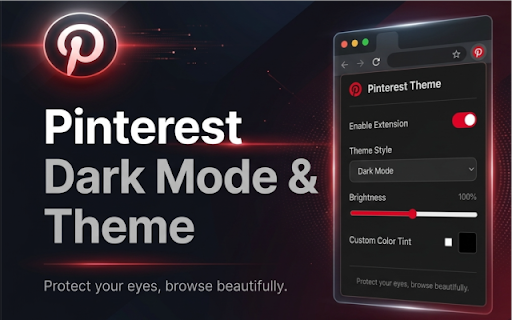 Pinterest Dark Mode & Night Theme :: Protect your eyes and enhance your late-night browsing with this elegant dark mode theme for Pinterest.