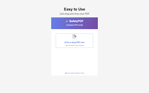 SafetyPDF - Local PDF Compressor :: Compress PDFs locally in your browser. No uploads, complete privacy protection.