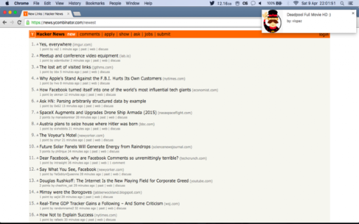 Hacker News Tip :: Monitors front page of Hacker News and notifies when a new post makes the cut.