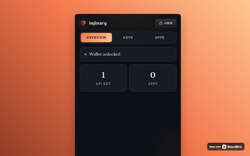 Injinary Wallet :: Manage AI API keys, budgets, and permissions. Let open source apps use AI without exposing your keys.
