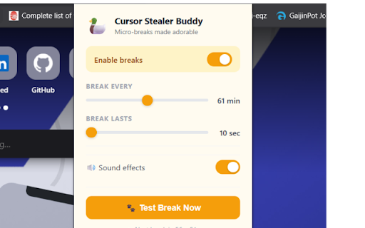 Cursor Stealer Buddy :: A cute duck steals your cursor for fun micro-breaks. Stay refreshed!