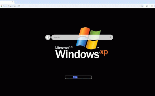 Windows XP Loading Live Wallpaper :: Classic Windows XP loading screen featuring the iconic logo, progress bar, and black background in authentic boot style.