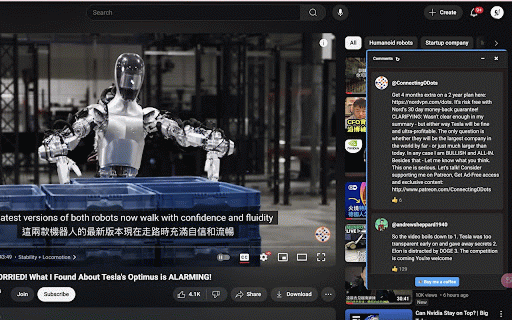YouTube Comments Floating Window :: Add a floating window to YouTube video pages, displaying the comments section