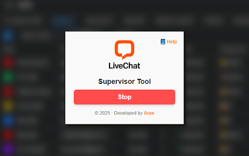 LiveChat Supervisor :: Automatically clicks Supervise Chat buttons in LiveChat.