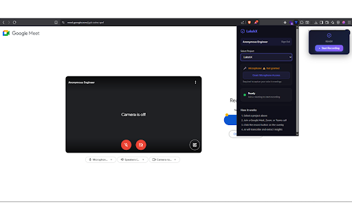 LakshX Meeting Assistant :: Capture, transcribe, and generate insights from your meetings