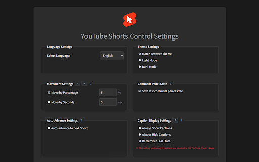 YT ShortKey :: Control YouTube Shorts playback with features like frame navigation and progress bar visibility.