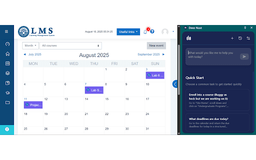 Deez Nust :: An Agentic Interface for the Nust LMS.