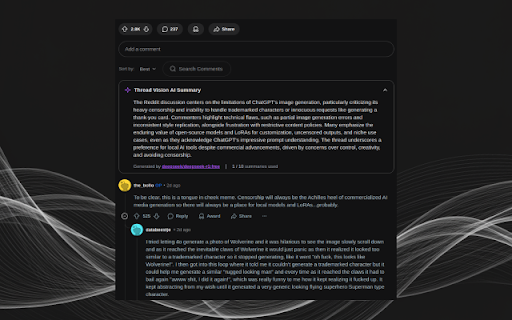 Thread Vision - Reddit Thread Summarizer :: Cut through the noise and extract valuable insights from Reddit discussions.