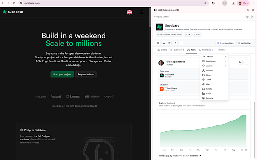 Lighthouse Insights :: Get startup insights while browsing