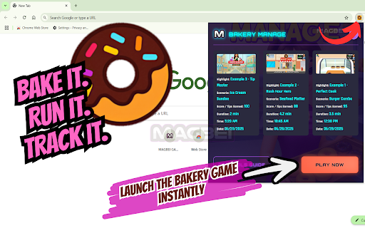 Bakery Manage Unblocked 🥐🍩 Game Launcher & Independent Results Tracker :: Shortcut to Bakery Manage – play free bakery management game instantly and save every score!