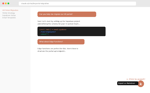 Chat Exporter :: Export any AI chat conversation as a clean Markdown file. Supports Claude, ChatGPT, Gemini, Grok, and Perplexity.