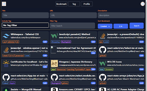 Handy Bookmark :: Easy way to manage and organize your bookmarks.