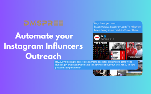 DMSpree - Instagram Outreach Automated :: DMSpree: Streamline outreach, boost leads, and save time with personalized messages, template management, and campaign tracking.