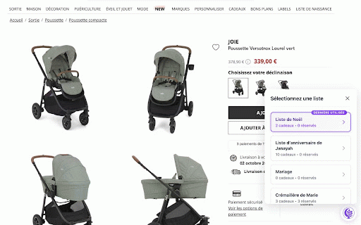 Tilune - Liste de cadeaux :: Ajoutez facilement des produits depuis n'importe quel site à vos listes de cadeaux Tilune