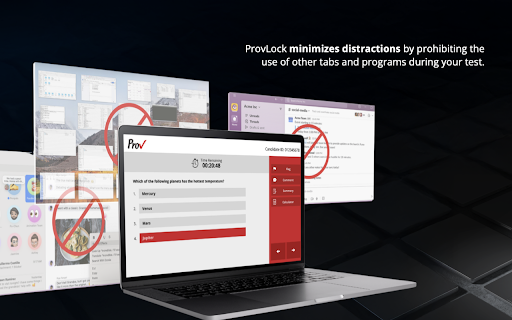 Provlock lite :: Helps you take your exams in a secured way.