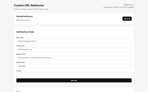 Repath :: Create custom redirect rules for URLs.