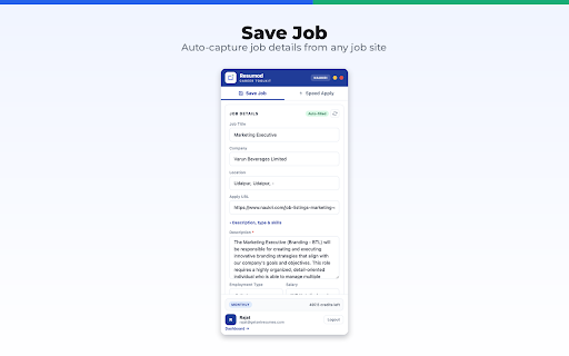 Resumod — Save Jobs & Speed Apply :: Save jobs from any job site and autofill application forms with your Resumod profile in one click.