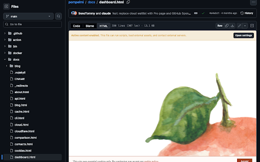 Native HTML Preview for GitHub :: Preview HTML inline on GitHub with sandboxed scripts, private repository support, and no token or third-party renderer.