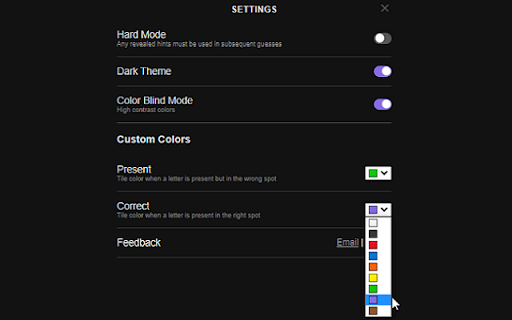 Wordle Color Customizer :: Use custom colors on Wordle!