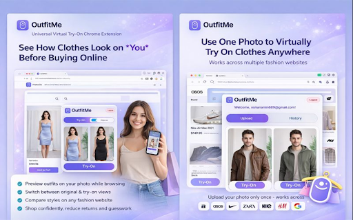 OutfitMe: Virtual Try-On for Fashion Shopping :: OutfitMe lets you virtually try on clothes, glasses, pants, shoes & more on any shopping site. See yourself before you buy!