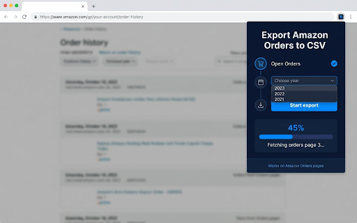 Order History Smart Manager :: Export and analyze your Amazon orders with fast CSV exports, filters, and optional invoice links.