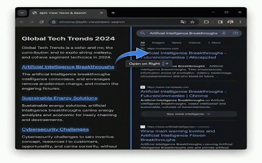 Better Tab Split :: Open links in the other side of Split View. 在 Split View 中点击链接时,在另一侧打开。