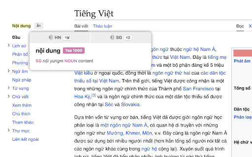 SaoLa Popup Dictionary :: Vietnamese-English popup dictionary