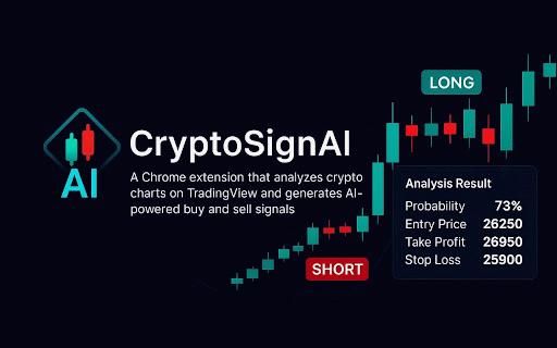 Crypto SignAI - TradingView Analysis :: One-click AI trading: A Chrome extension that turns TradingView charts into instant long-short signals using Gemini and ChatGPT.