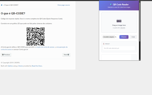 QR Code Reader :: Extension to read QR Codes from images: popup, separate version and context menu (right-click).