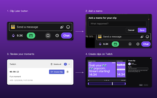 Twitch Clips Todo :: Bookmark moments during Twitch streams for later clip creation