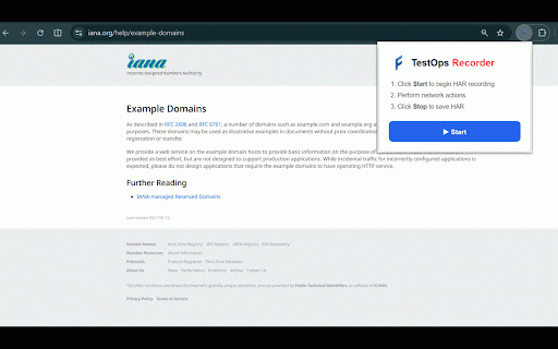 TestOps Recorder :: Record user actions and network traffic with Script and HAR modes